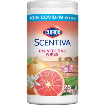 Clorox Scentiva Tahitian Grapefruit Disinfecting Wipes - 75ct