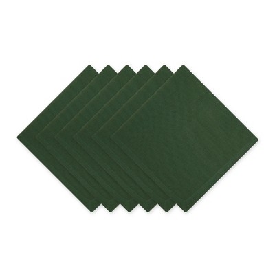 Design Imports  Solid Cotton Napkin Set 6 Piece, Dark Green, 20X20"