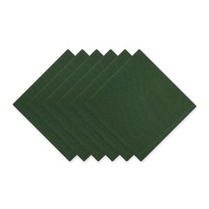 Design Imports  Solid Cotton Napkin Set 6 Piece, Dark Green, 20X20" - 1 of 4