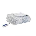 50"x70" Aina Marble Faux Fur Heated Throw Blanket - Beautyrest
