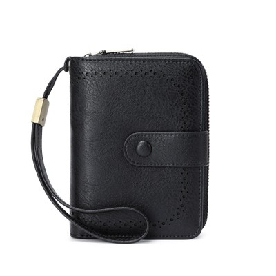 BEAFUP Women's Wallet ,RFID Blocking Soft Leather Bifold Wallet- Compact Card Holder with ID Window, Durable Everyday Use & Travel for Ladies