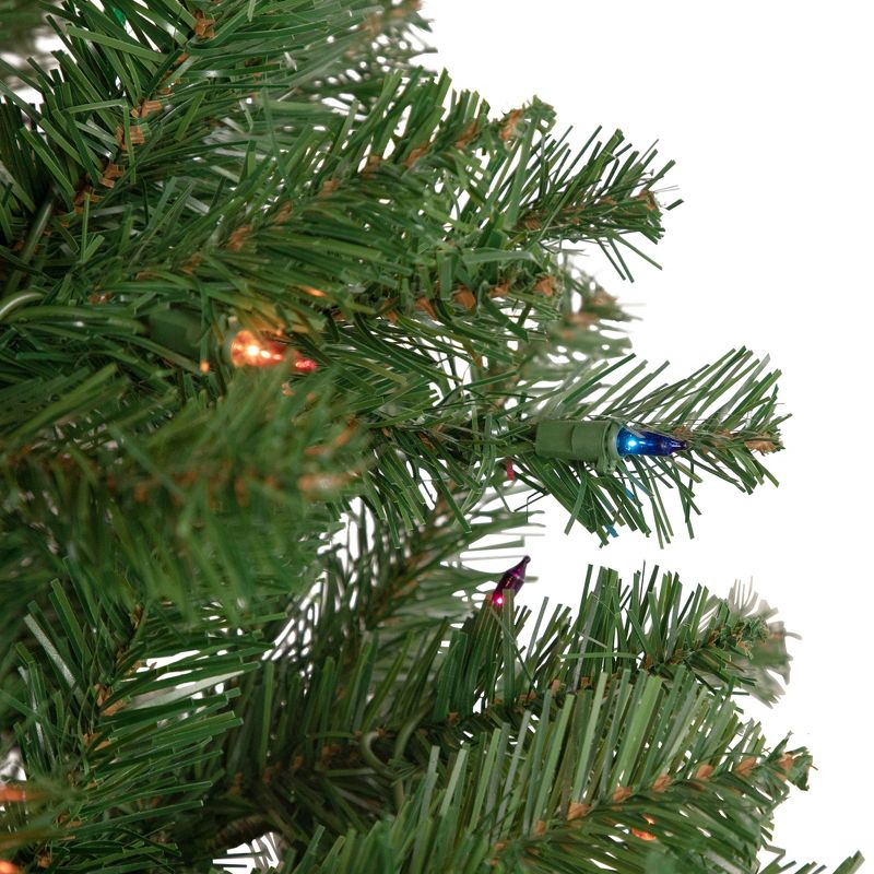 Northlight 6' Pre-Lit Wilson Pine Slim Artificial Christmas Tree, Multi Lights, 4 of 9
