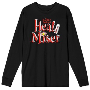 The Year Without Santa Claus Heat Miser Men's Black Long Sleeve Crew Neck Graphic Tee - 1 of 3