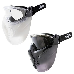 2 Pairs of Global Vision Eyewear Maskot Safety Motorcycle Goggles with Smoke, Clear Lenses - 1 of 4