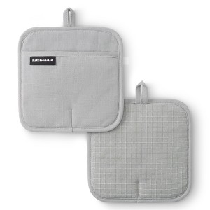 KITCHENAID Gourmet Series Gridlines Pot Holders 2-Pack Set - 1 of 4