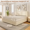 Full Size Bed Frame with Tufted Wingback Headboard, Platform Corduroy Upholstered Bed Frame with 4 Storage Drawers and Wooden Slats Support, No Box - 2 of 4