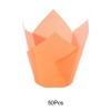 Unique Bargains Flame Shape Disposable Baking Cups Greaseproof Paper 1.97"x3.15" 50 Pcs - 4 of 4
