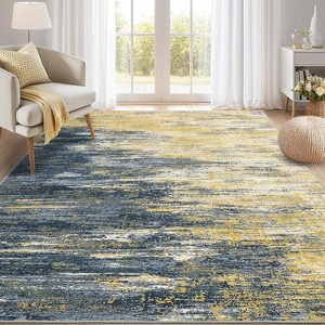 Artistic Runner Rug, Washable Non Slip Low Pile Soft Floor Carpet for Kitchen, Entryway, Bedroom, Hallway & Bathroom - 1 of 4