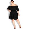 Women's Plus Size Fiesta Fringe Dress - black | CITY CHIC - 2 of 4