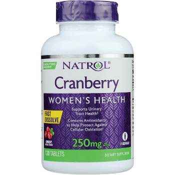 Natrol Herbal Supplements Cranberry Fast Dissolve 250 mg Tablet 120ct