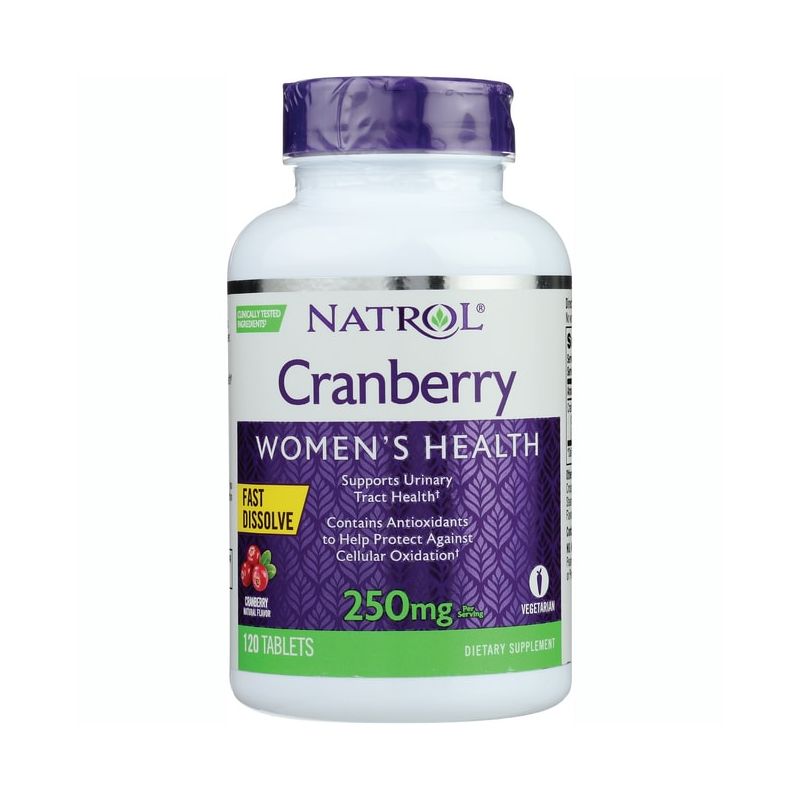 Natrol Herbal Supplements Cranberry Fast Dissolve 250 mg Tablet 120ct, 1 of 4