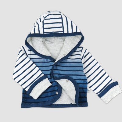 Image of Honest Baby Organic Cotton Hoodie Sweatshirt - Navy Blue Newborn