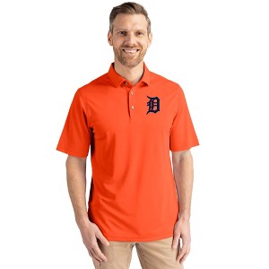 Detroit Tigers Cutter & Buck Virtue Eco Pique Recycled Mens Polo - 1 of 1
