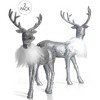 Ornativity Glitter Christmas Reindeer Figurines-  Silver - Pack of 2 - 2 of 4