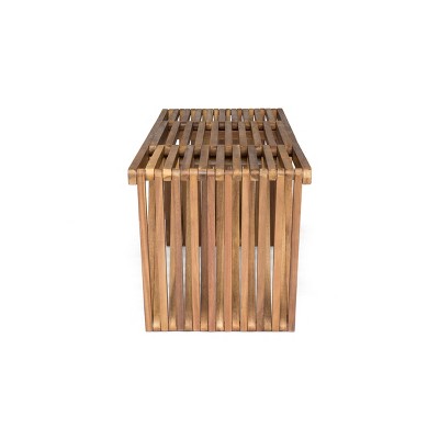Esme Teak Finish Outdoor Acacia Wood Bench
