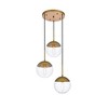 Elegant Lighting Eclipse 3 Lights Brass Pendant With Clear Glass - 3 of 4