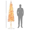 7' Flocked Christmas Trees, Pencil Prelit Artificial Christmas Tree with Snow Downswept Branches - 3 of 4