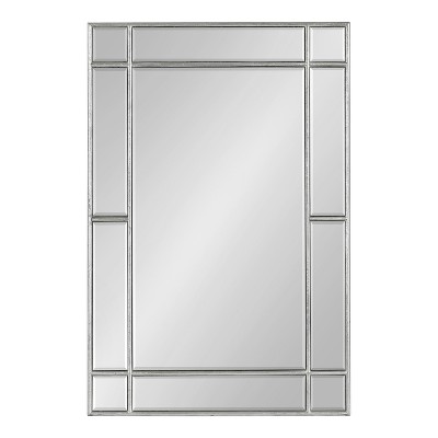 Silver Rectangular Wood Vanity Wall Mirror 20 x 30