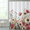 LunaLulinlk Spring Floral Shower Curtain, Flowers Waterproof Polyster Bathroom Curtain - 4 of 4