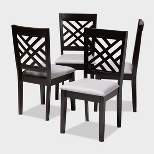 4pc Caron Finished Wood Dining Chairs - Baxton Studio