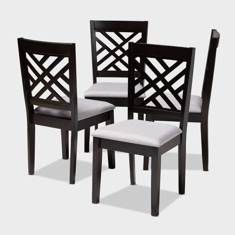 4pc Caron Finished Wood Dining Chairs - Baxton Studio, 1 of 11