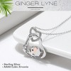 Sister Elephant Heart Pendant Necklace for Women Sterling Silver CZ Ginger Lyne Collection - 3 of 4