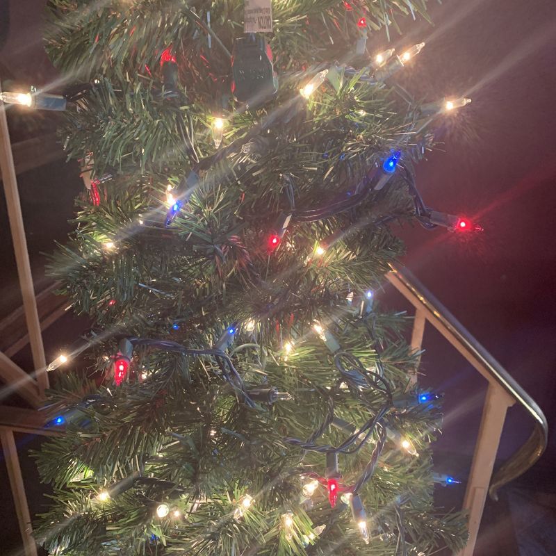 Northlight Mini Christmas String Lights - Red, White and Blue - 20.25' Green Wire - 100ct, 4 of 5