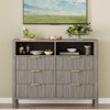 6 Drawer Dresser for Bedroom, Farmhouse Chest of Drawers with 2 Open Shelves and Fluted Doors, Home Storage and Organization for Living Room - 3 of 4