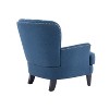 APRILSOUL Vintage-Inspired Upholstered Lounge Chair with Nailhead Trim, Solid Wood Legs and Elegant Curved Backrest - 3 of 4