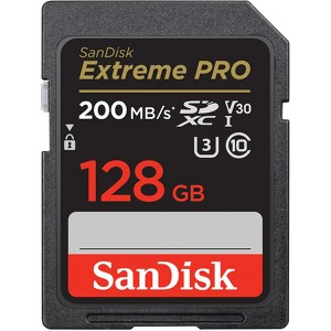 SanDisk Extreme Pro 128GB SDXC UHS-I V30 Class 10 Memory Card - 1 of 3