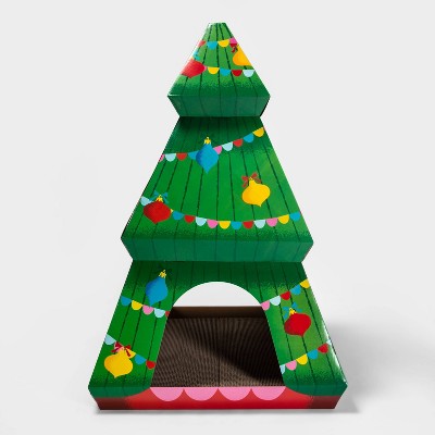 Christmas Tree Multilevel Cat Scratcher House - XL - Wondershop™