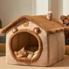 Fabric Portable Dog House, Brown ¨C 18.11" H x 20.86" W x 16.92" D, Indoor/Travel Pet Shelter in XS/Small/Medium Sizes - 3 of 4