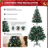 5 FT Artificial Snow Tipped Christmas Tree with 480 Branch Tips Holiday Decoration - 2 of 4