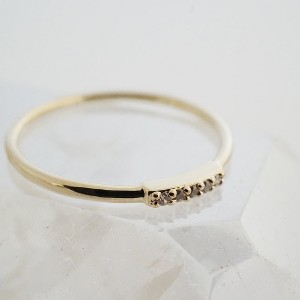 Mini Crystal Row Ring in Gold, Rose Gold, Silver - Honeycat - 1 of 4