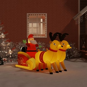 Santa Reindeer Sleigh Multicolor - 1 of 4