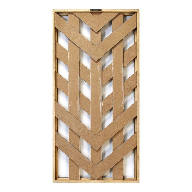 15.75 x 31 5&#34; Framed Geometric Wood Wall Panel White/Gray - Stratton Home Decor, 4 of 10