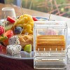 2 Pieces Toothpick Dispenser Creative Clear Knob Switch Acrylic Toothpick Holder Automatic Box for Table & Kitchen - 4 of 4