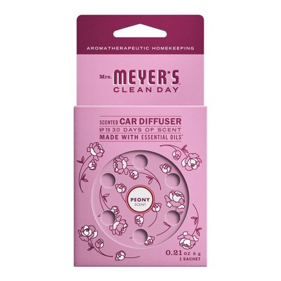 Mrs. Meyer's Clean Day Car Diffuser - Peony - 0.21oz
