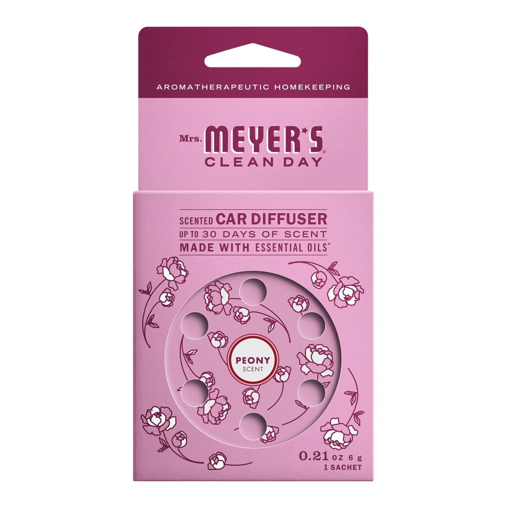 Photos - Air Freshener Mrs. Meyer's Clean Day Car Diffuser - Peony - 0.21oz