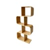 Vynxaria Modern Contemporary Shelf Bamboo, Square Shape, Multi-tier Open Shelves, Large Space, Natural (1pc Only) - 3 of 4