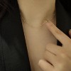 Gold Beaded Wave Chain Necklace for Women, 14K Gold Plated Layered Minimalist Choker - 4 of 4