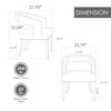 Grungis Open Back Accent Chair with Solid Wood Legs,PU Lounge Chair with Curved Armrests Design,Accent Chair for Bedroom,Reading Room,Office - 3 of 4
