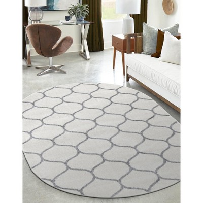 Unique Loom Trellis Frieze Rounded Trellis Indoor Woven Area Rug