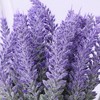 K-Cliffs Artificial Lavender Potted Fake Purple Flowers Faux Plastic Plants in White Ceramic Pot - 2 of 4