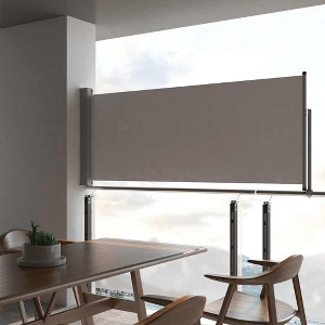 vidaXL Patio Retractable Side Awning 39.4"x118.1" Gray - 1 of 4