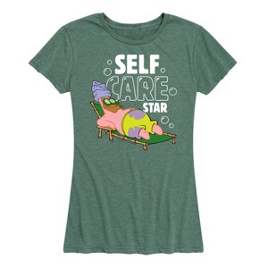 Women's - SpongeBob SquarePants - Patrick Self Care Star Short Sleeve Graphic T-Shirt - 1 of 4