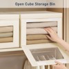 Aoibox Large Fabric Storage Bins with Lids Front Window Handles Collapsible Organizer for Clothes Books 4 Pack - 2 of 4