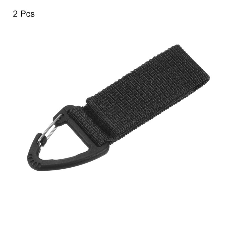 Unique Bargains Belt Keeper Key Chain Nylon Webbing Strap Hanging Gear Buckle Key Chain Hook with Triangle Snap, 3 of 7
