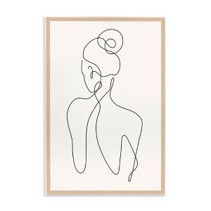 Stupell Industries Minimal Woman Line Drawing Wall Plaque Art - 1 of 4