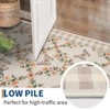 Modern Washable Area Rug, Soft Floral Floor Cover with Non Slip Backing, Low Pile Stain Resistant Floor Carpet for Home Office - 4 of 4
